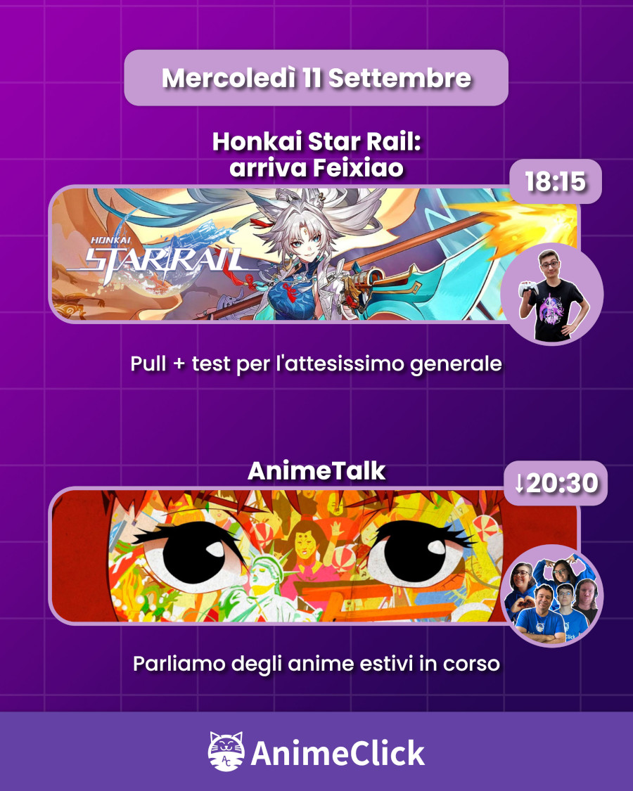 AnimeClick su Twitch: programma dal dal 9 al 15 settembre